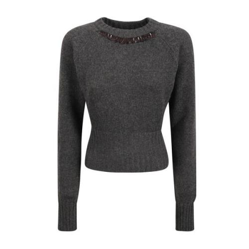 Stijlvolle Sweater Collectie Fabiana Filippi , Gray , Dames