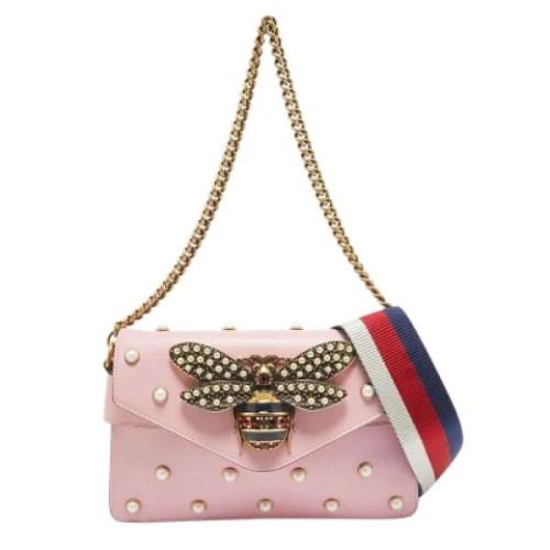 Pre-owned Leather gucci-bags Gucci Vintage , Pink , Dames