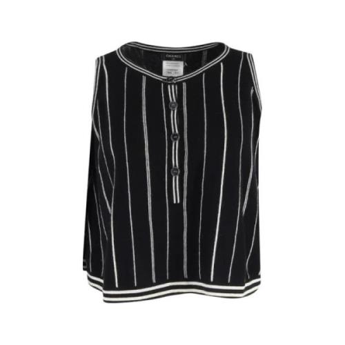 Pre-owned Wool tops Chanel Vintage , Black , Dames