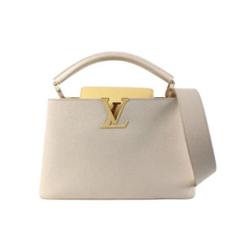 Pre-owned Leather handbags Louis Vuitton Vintage , White , Dames