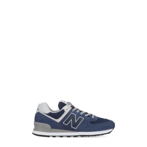 Blauwe Suède Sneakers met Technische Stof New Balance , Blue , Heren