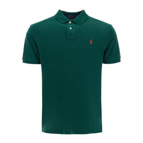 Slim Fit Polo Shirt met Pony Logo Polo Ralph Lauren , Green , Heren