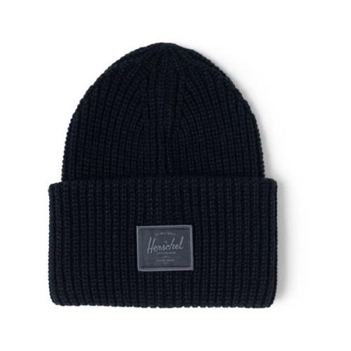 Zwarte Katoenen Beanie Hoed Herfst/Winter Herschel , Black , Heren