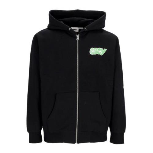 City Watch Dog Zip Hoodie Obey , Black , Heren