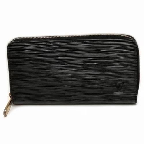 Pre-owned Leather wallets Louis Vuitton Vintage , Black , Heren