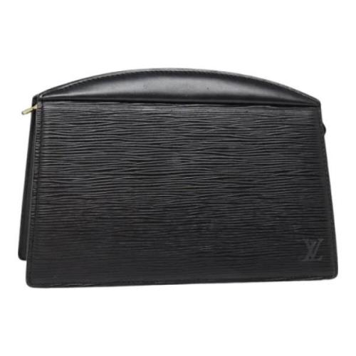 Pre-owned Leather pouches Louis Vuitton Vintage , Black , Dames