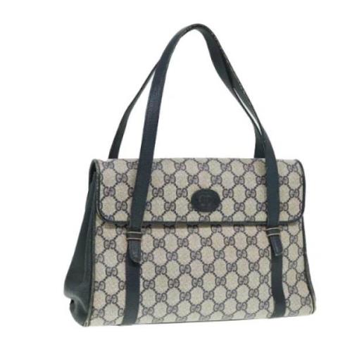 Pre-owned Leather handbags Gucci Vintage , Blue , Dames