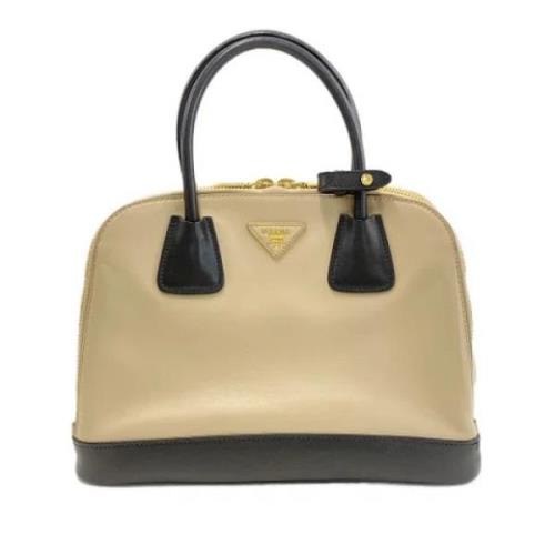 Pre-owned Leather handbags Prada Vintage , Beige , Dames