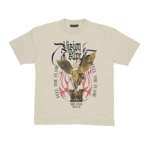 Gotische Vlammen Tee Sand Heren T-shirt Vision OF Super , Beige , Here...