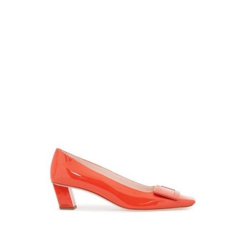 Iconische lakleren pumps met vierkante gesp Roger Vivier , Red , Dames