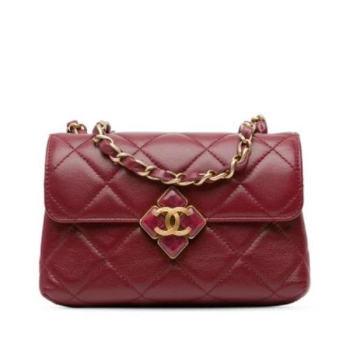 Pre-owned Leather shoulder-bags Chanel Vintage , Red , Dames