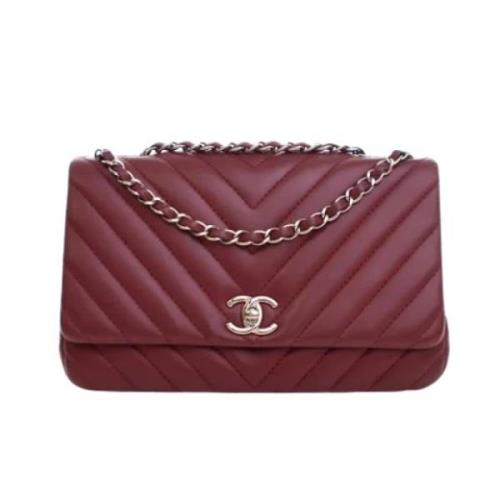 Pre-owned Leather chanel-bags Chanel Vintage , Red , Dames