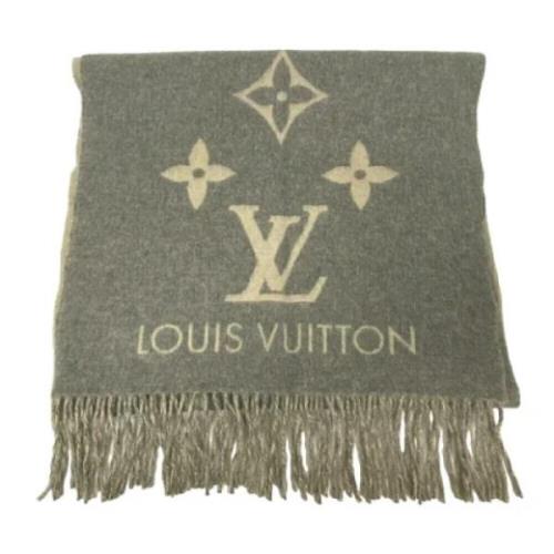 Pre-owned Cashmere scarves Louis Vuitton Vintage , Gray , Dames