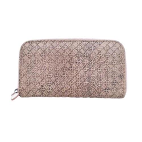 Pre-owned Leather wallets Bottega Veneta Vintage , Beige , Dames