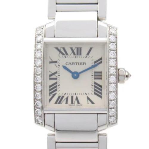 Pre-owned White Gold watches Cartier Vintage , Gray , Dames