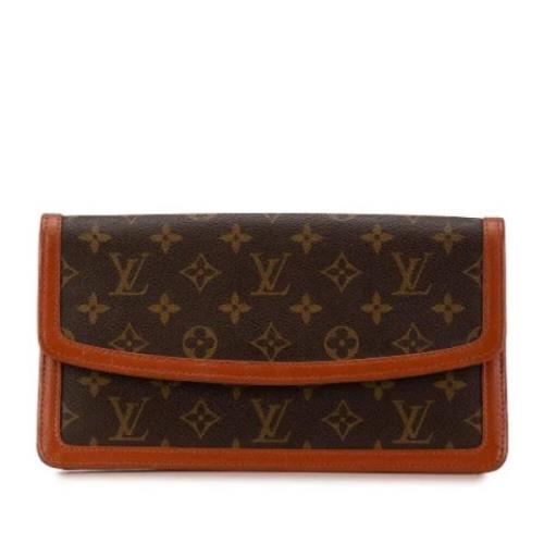 Pre-owned Canvas clutches Louis Vuitton Vintage , Brown , Dames