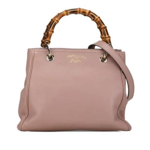 Pre-owned Leather handbags Gucci Vintage , Pink , Dames