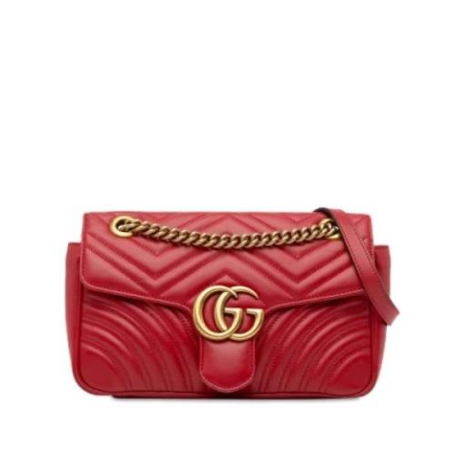 Pre-owned Leather shoulder-bags Gucci Vintage , Red , Dames