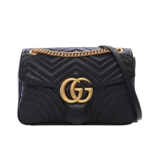 Pre-owned Leather handbags Gucci Vintage , Black , Dames