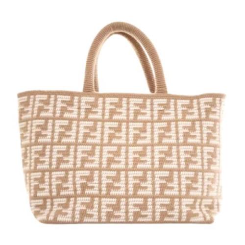 Pre-owned Cashmere handbags Fendi Vintage , Beige , Dames