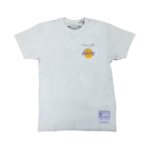 NBA Post Card Tee Los Angeles Lakers Mitchell & Ness , White , Heren