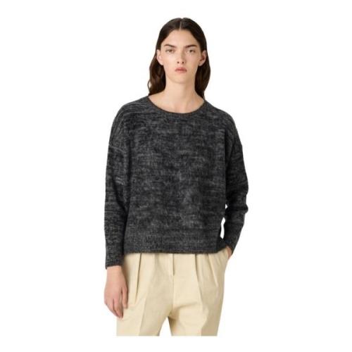 Kasjmier Oversized Ronde Hals Trui Massimo Alba , Gray , Dames