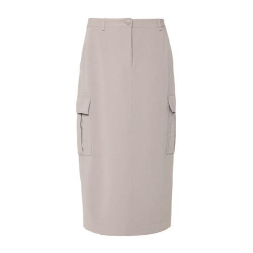 Duifgrijze Midi Rok met Zakken Theory , Gray , Dames