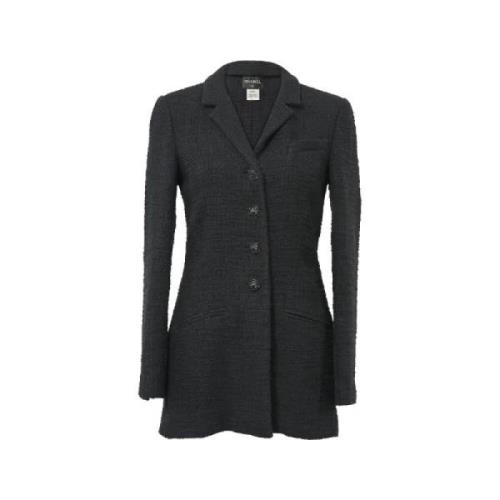 Pre-owned Cotton outerwear Chanel Vintage , Black , Dames