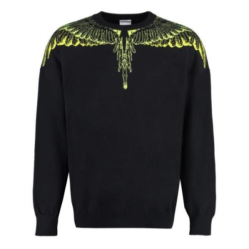 Icon Wings Crew-neck Sweater Marcelo Burlon , Black , Heren