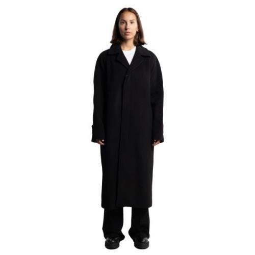 Zwarte Wol Carcoat Stijlvolle Buitenkleding Filippa K , Black , Dames