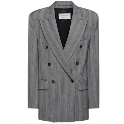 Grijze Blazer Jas Dubbele Rij Knopen Sportmax , Gray , Dames