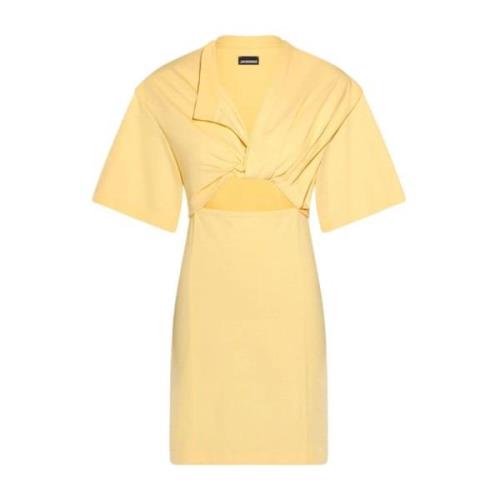 Gele Jurk met Uitsnijdingen Jacquemus , Yellow , Dames