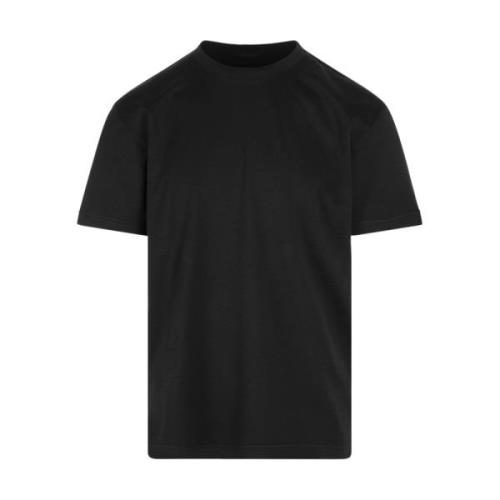 Zwart Crew Neck Katoenen T-shirt Kiton , Black , Heren