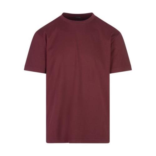 Rode Crew Neck Katoenen Trui Kiton , Red , Heren