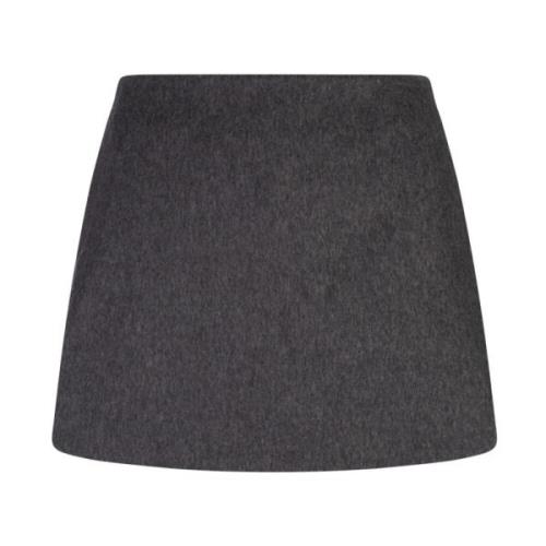 Grijze Wollen Minirok-Shorts Paneel Rok Ermanno Scervino , Gray , Dame...