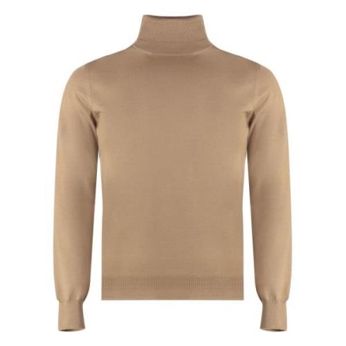 Merino Wol Coltrui Trui Drumohr , Beige , Heren