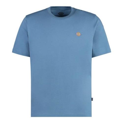 Logo Katoenen T-shirt Geribbelde Halslijn Dickies , Blue , Heren