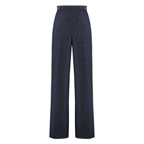 Wollen broek met zakken Hugo Boss , Blue , Dames