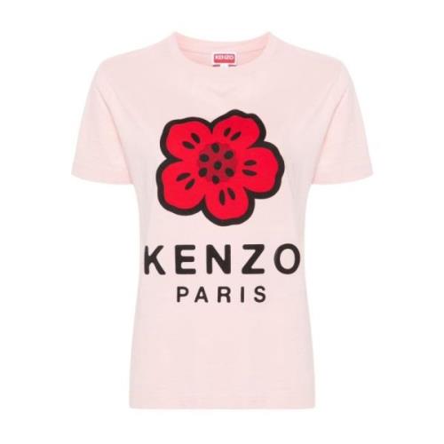 Roze Bloemenprint T-shirt Kenzo , Pink , Dames