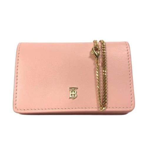 Pre-owned Leather wallets Burberry Vintage , Pink , Dames