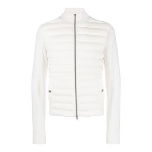 Silk Wool Cardigan Herno , White , Dames