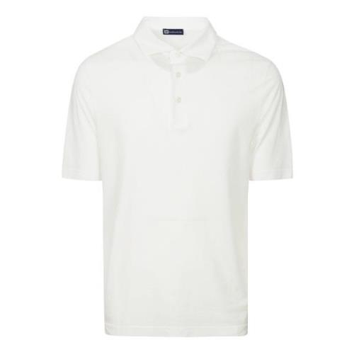 Witte Katoenen Poloshirt Hindustrie , White , Heren