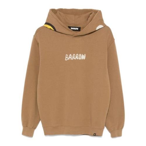 Bruine Katoenen Hoodie met Logoprint Barrow , Brown , Heren