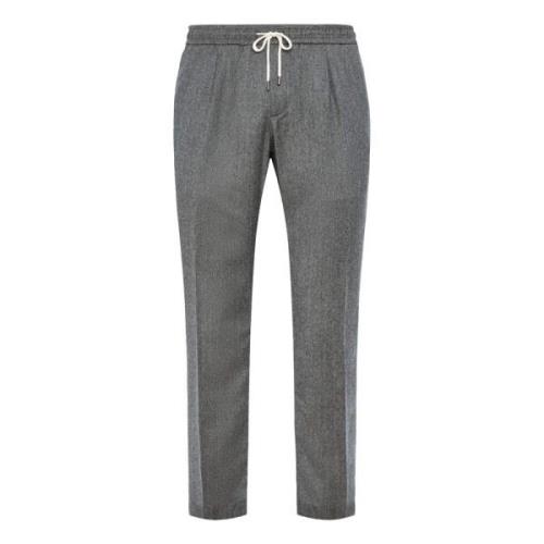 B City Broek in Flanel Boggi Milano , Gray , Heren