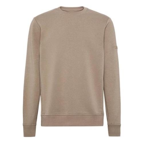 Katoenmix Crew Neck Sweater Boggi Milano , Beige , Heren