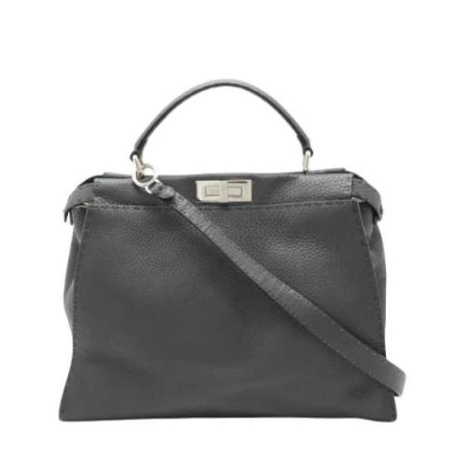 Pre-owned Leather fendi-bags Fendi Vintage , Gray , Dames