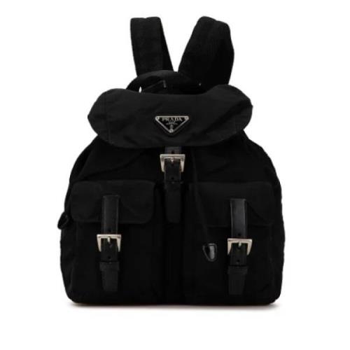 Pre-owned Nylon backpacks Prada Vintage , Black , Dames