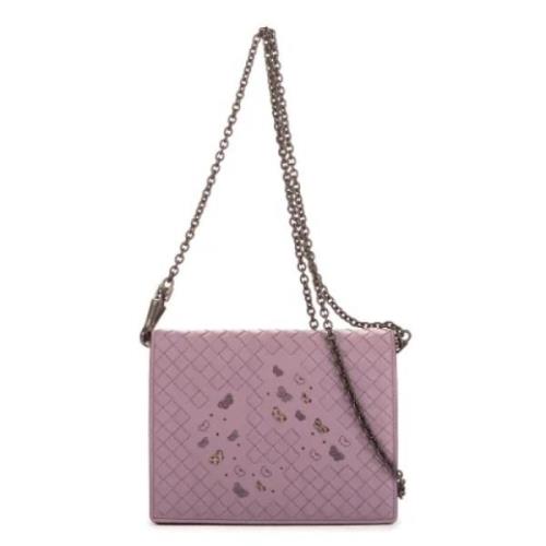 Pre-owned Leather shoulder-bags Bottega Veneta Vintage , Purple , Dame...