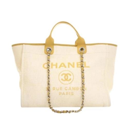 Pre-owned Canvas chanel-bags Chanel Vintage , Beige , Dames