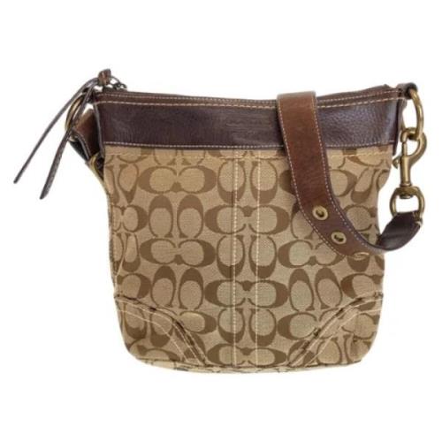 Pre-owned Canvas shoulder-bags Coach Pre-owned , Brown , Dames